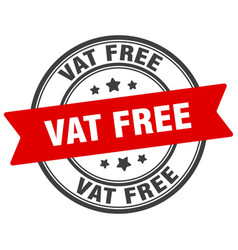 Vat Free Stamp Label On Transparent