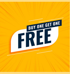 Buy One Get One Free Sale Yellow Background