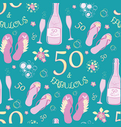 Fifty And Fabulous Seamless Pattern