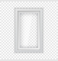 Metal Plastic Window With White Frame Realistic