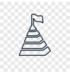 Pyramid Concept Linear Icon Isolated