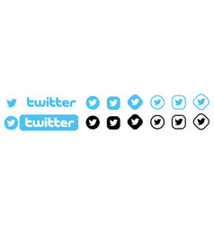 Twitter Bird Icon Eps 10