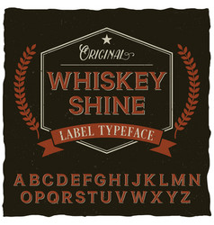 Whiskey Shine Font Poster