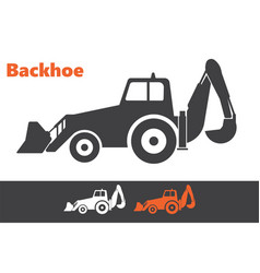 Backhoe Loader Tractor Icon