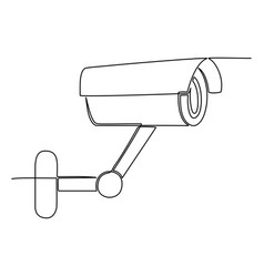 Continuous One Line Drawing Of Cctv Camera