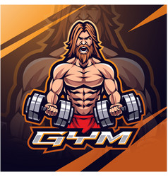 Gym Man Esport Mascot Logo Design