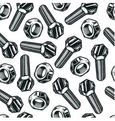 Seamless Pattern Of Steel Bolts And Nuts