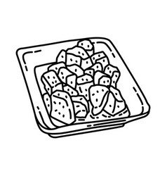 Dried Fruit Candy Icon Doodle Hand Drawn