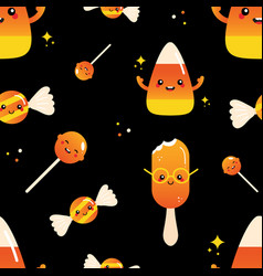 Sweets Candy Corn Ice Cream Lollipop Pattern