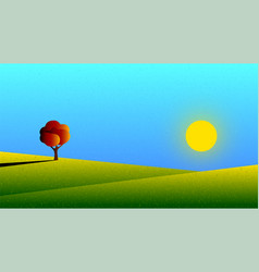 Tree In Grain Brush Style Digital Art