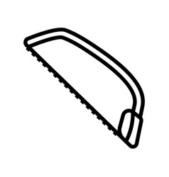 Bow Cut Saw Line Icon