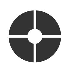 Donut Or Pie Chart Circle Divided On 4 Equal