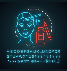 Forehead Lift Neon Light Icon