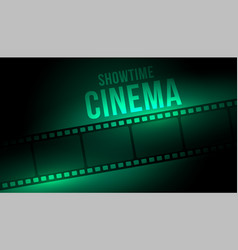 Showtime Cinema Background With Film Strip Reel