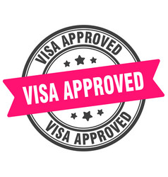 Visa Approved Stamp Label