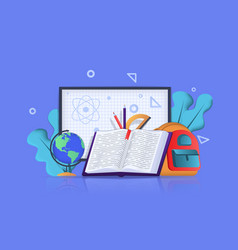 Back To School Concept 3d Icon Composition