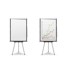 Empty Flip Chart Isolated On White Background