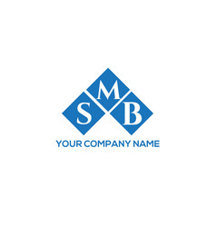 Smb Letter Logo Design On White Background