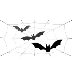 Bat Icons Set Wings Black Web Silhouette