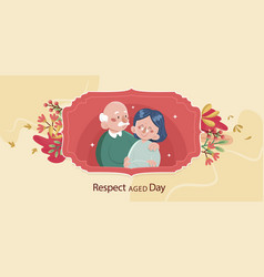 Flat Banner Template For Respect For The Aged Day