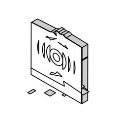 House Protect Earthquake Isometric Icon