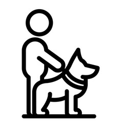 Kid Pet Walk Icon Outline Summer Park