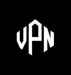 Vpn Letter Logo Design With Polygon Shape