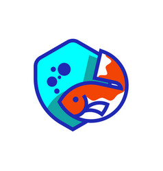 Icon Shield Fish Logo