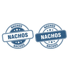 Nachos Stamp Label Round Grunge Sign