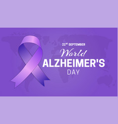 Purple World Alzheimers Day Background