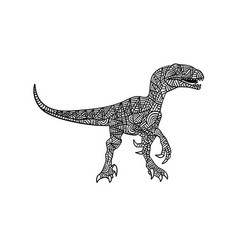 Velociraptor Mandala Coloring Pages For Adults