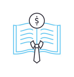 Business Books Line Icon Outline Symbol