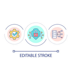 Database Online Security Loop Concept Icon