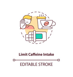 Limit Caffeine Intake Concept Icon