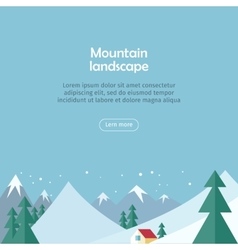 Mountain Landscape Web Banner Skiing Scinery