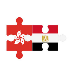 Puzzle Of Flags Of Hong Kong And Egypt