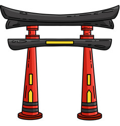 Torii Cartoon Colored Clipart