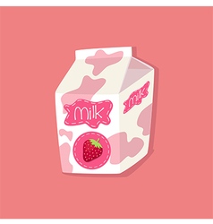 Spotted Strawberry Milk Carton Packaging