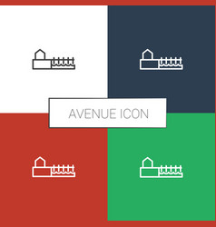 Avenue Icon White Background