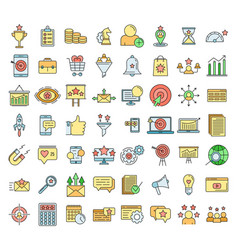 Smm Icons Set Color