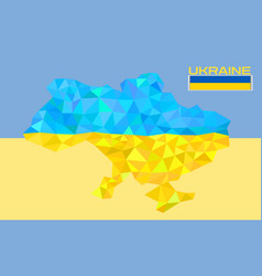 Ukraine Map In Geometric Polygonal Style