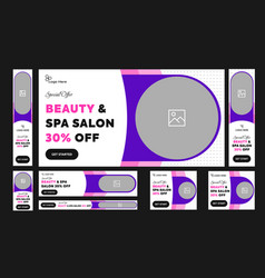 Beauty And Spa Services Web Set Banner Design