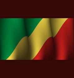 Congo Waving Flag Background Design Concept