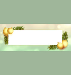 Decorative Merry Christmas Banner With Text Space