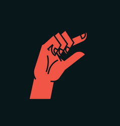 Gesture Zero A Little Bit Sign Stylized Hand