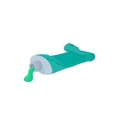 Used Tube Of Toothpaste Icon Cartoon Style