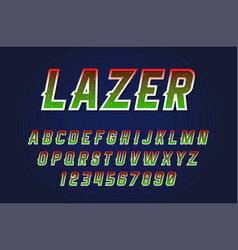 80s Retro Sci-fi Universe Pulsar Font Alphabet