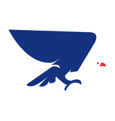 Blue Red Eagle Silhouette