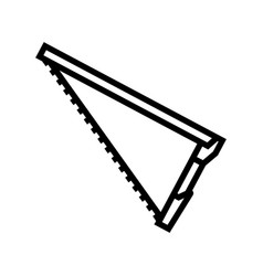 Camping Hand Saw Line Icon