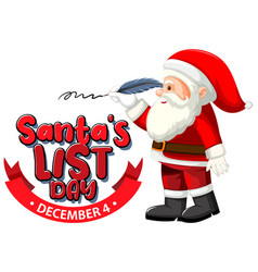 Santas List Day Text Banner Design